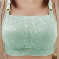 thumbnail image 2 of SMihono Women's No Underwire Mesh Bra Lightweight Comfy Breathable Bralettes Full Coverage Adjustable Straps Push Up Lingerie Green 38/85, 2 of 5