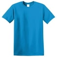 thumbnail image 6 of Gildan Short Sleeve T-Shirt for Men - XL Size | 100 Heavy Cotton Crew Neck Tee, Sapphire, 5.3 oz, 6 of 6
