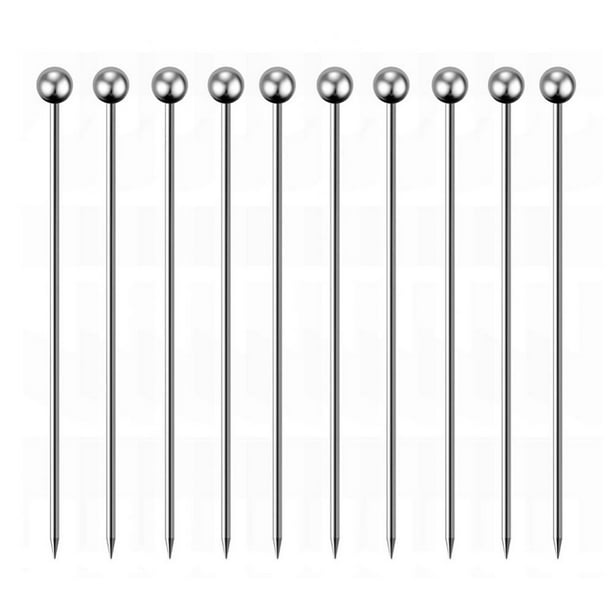 10 Pieces Cocktail Picks, Stainless Steel Metal Fruit Picks, Reusable