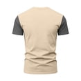thumbnail image 4 of Afdoent T Shirts For Men Short Sleeve Pocket T-Shirt Comfortable Crew Neck Casual Color Block Top Soft Breathable Daily Wear Tee Summer Vacation Soft Top, 4 of 8