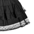 thumbnail image 3 of Girls Tiered Skirt Lace Trim Tutu Skirt Polka Dot Mesh Layered Party Skirt for Kids, Black, Sizes 9-10Y, 3 of 6