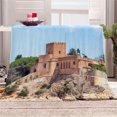 thumbnail image 1 of Digital Printing Flannel Blanket Microfiber Soft Warm Fluffy Bedding Arad Castle On The Rock, 1 of 5