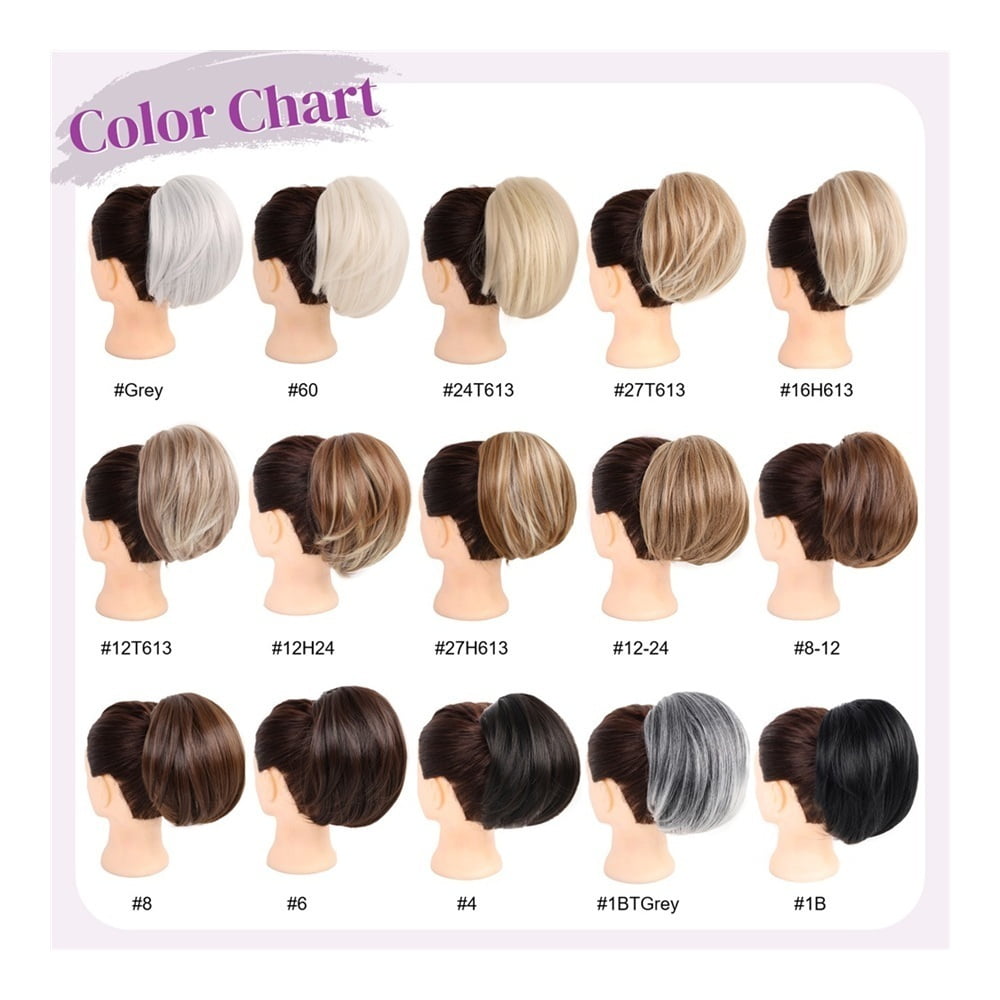 Synthetic Hair Bun Chignon Updo Elastic Drawstring Short Ponytail Hairpiece Comb Clip in Hair Extensions