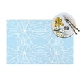 thumbnail image 4 of ZNDUO Placemats, 4 PCS Heat Resistant Stain Resistant Woven PVC Insulation Placemats, Durable Washable Elegant Table Mats for Dining-Glass Broken Mosaic, 18"x12", 4 of 6