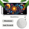 thumbnail image 2 of 1 Pcs 2D Flat License Plate Covers & Frames, Heart with Celestial Bodies For Decorative Front, Waterproof For Decoration Aluminum License Plate Covers & Frames Cover For Men Women, 12" X 6", 2 of 7