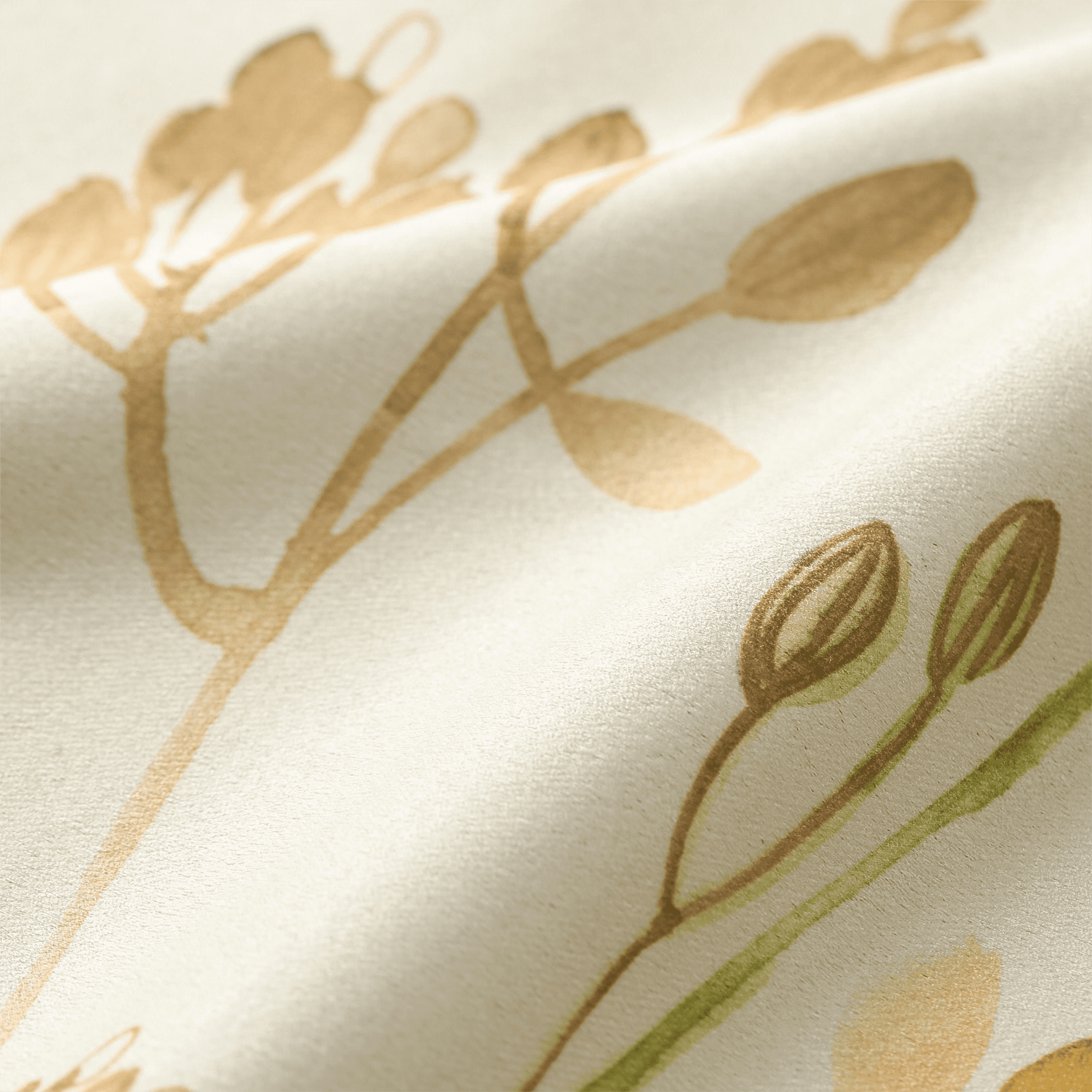 VOGOL Plant Print Home Decor Window Curtains for Bedroom, Grommet Vintage Room Darkening Drapes for Dining Room, 52x84 inch, 2 Panels, Brown
