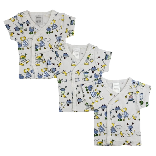 Bambini Blanco Complemento De Camisa De Manga Corta - Pack De 3 - Recién Nacido Bambini CS_0204
