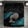 thumbnail image 1 of Nueva Zelanda Helecho Plata Rugby Juego De Cama Pacific 2023 Kia Haka Kiwis Con, 1 of 4