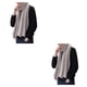 thumbnail image 4 of Jumpingount Bufandas femeninas Cachemira-como Mulitcolor 200 * 30 cm Invierno Cálido Mantón Envuelve Sólido Pañuelo de moda Regalo de Caqui 2piezas, 4 of 6