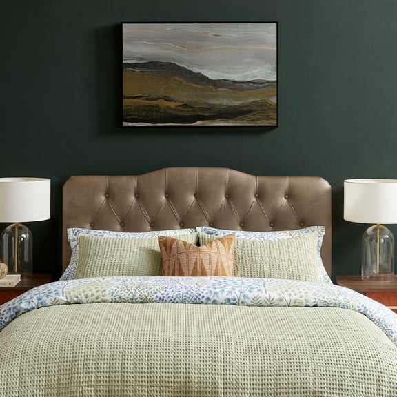 Annabel Vegan Leather Full Headboard in Mushroom