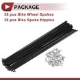 thumbnail image 5 of 38 Set 13G Bicycle Spokes 259mm Bike Wheel Spokes Carbon Steel Black, 5 of 7