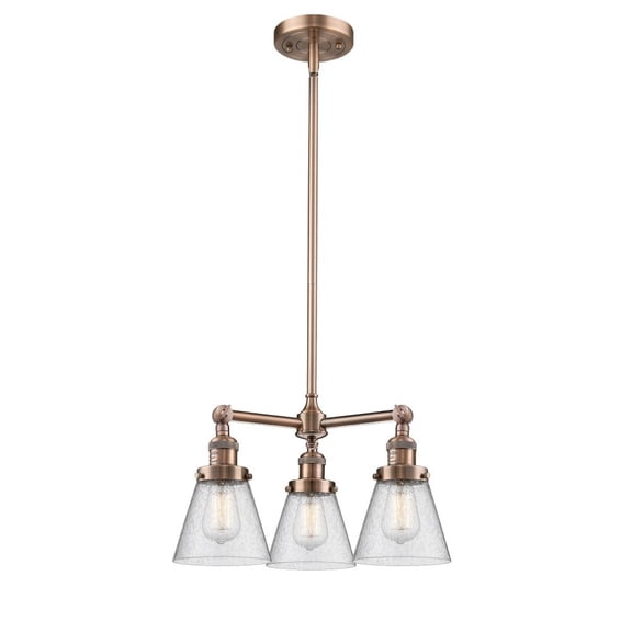 Innovations Lighting - Cone - 3 Light Chandelier In Industrial Style-11 Inches