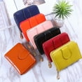 thumbnail image 1 of serony Simple Design Leather Wallet Foldable Money Change Storage Purse Party Credit Debit Card Holder Zipper Closure Bag Blue, 1 of 9
