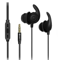 Hmusic Sleep Earbuds Wired, 3.5mm Jack In-Ear Earbuds with Mic, Soft Silicon Ear Plugs for Noise Relief, Casual Listening, Side Sleep (Black)