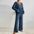 thumbnail image 2 of LEKODE Baggy Sweater Comfy Lounge Sets for Women Long Sleeve Set Comfort Sets for Women Athletic Sets for Women Cute Tops Fall Long Sleeve Tops for Women Blue L, 2 of 9
