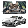 thumbnail image 3 of Maine Coon Cat Car Windshield Sun Shade Cute Animal Fold-able UV Ray Sun Visor Protector Sunshade to Keep Your Vehicle Cool 51"x28", 3 of 7