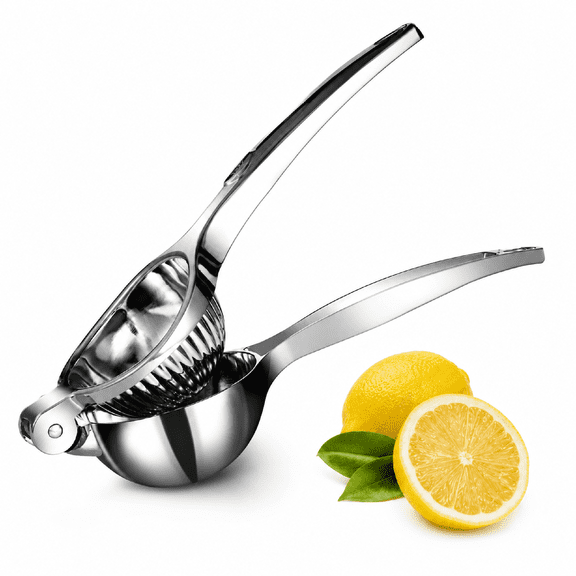 Citrus Juicer Metal Heavy Duty Large Bowl Long Handle Hand Press Food Grade for Lemon Lime Orange