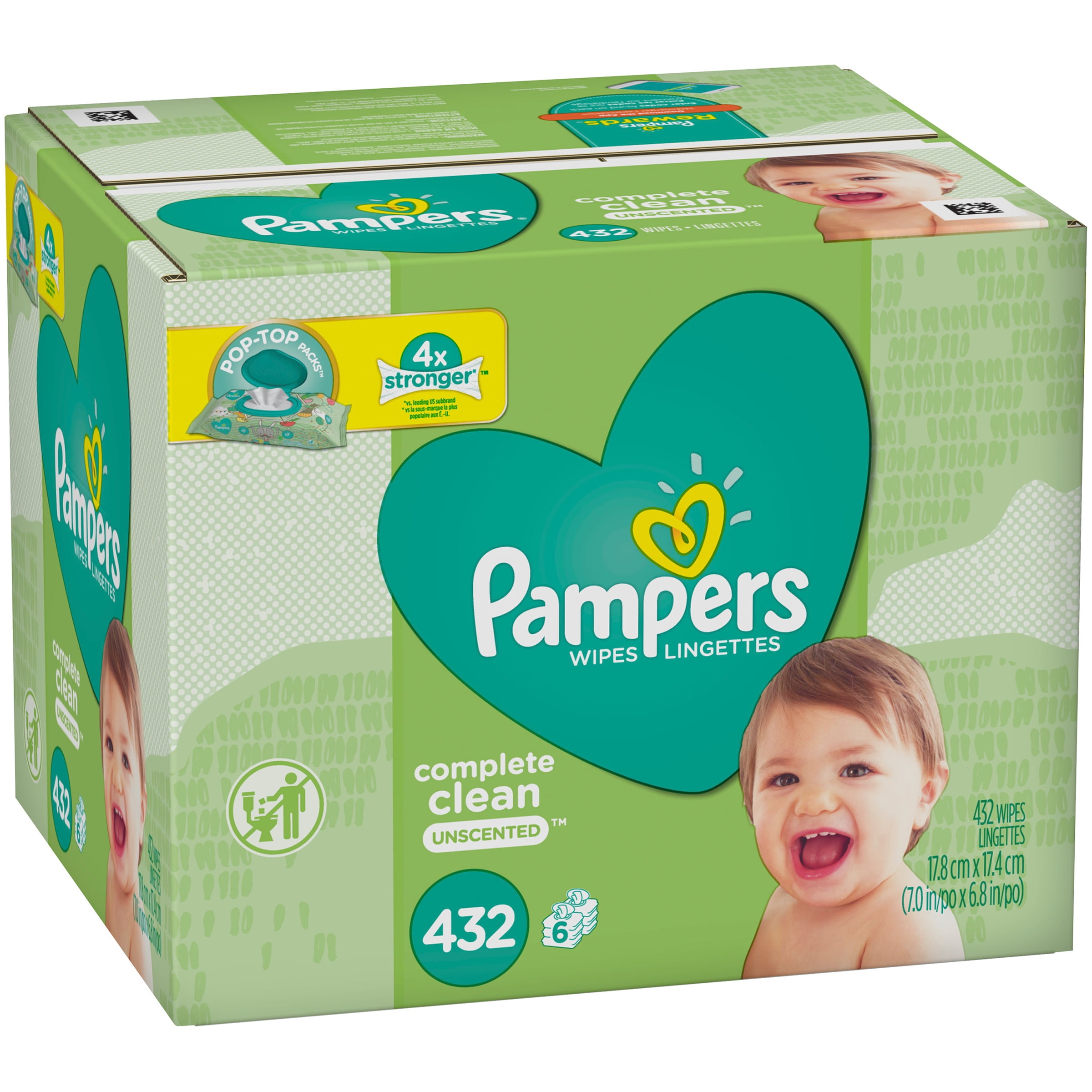 Pampers Complete Clean Unscented Baby Wipes (432 count)