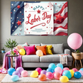 thumbnail image 3 of Patriotic Theme Labor Day Banner Red White Blue Decoration Stars for Holiday Celebration Indoor Outdoor Party, 3 of 8