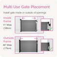 thumbnail image 6 of Perma Child Safety 71 in. Wide x 33 in. Tall Gray Retractable Baby Gate, 6 of 8
