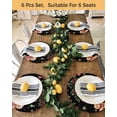 thumbnail image 4 of 13 Inch Round Placemats Set of 4, Gingerbread Christmas Non Slip Heat Insulation PP Table Mats, Xmas Balls Branches Black Washable Place Mats for Kitchen Dining Party Table Decor, 4 of 7