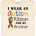 thumbnail image 4 of Inktastic I Wear an Autism Ribbon for My Brother Boys or Girls Baby Bodysuit, 4 of 5