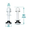thumbnail image 3 of Luckyn 2 Pcs Charnière en Plastique pour Toilettes Boulons et Écrous avec Rondelles, 3 of 10