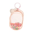 thumbnail image 4 of Mini bolsa de almacenamiento para muñecas, portátil, con cierre de cremallera, para niños y adultos, 12 x 7,5 x 18 cm rosa con bola, 4 of 9