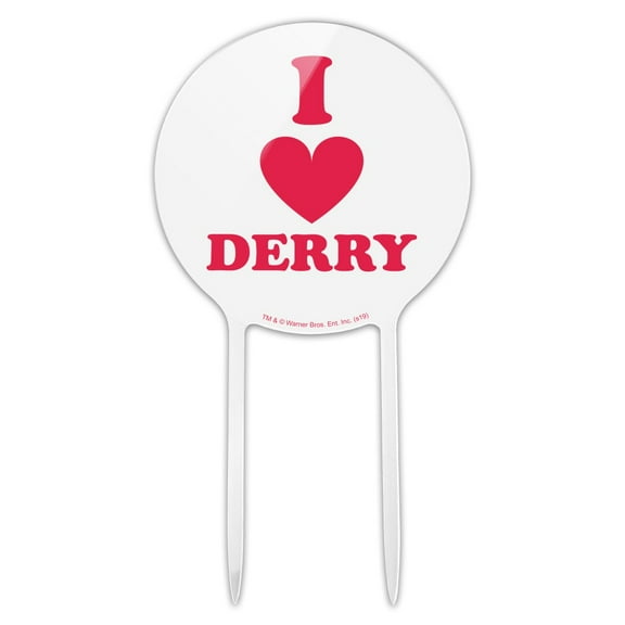 Acrylic IT: Chapter 2 I Love Derry Cake Topper Party Decoration for Wedding Anniversary Birthday Graduation