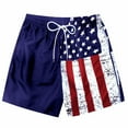 thumbnail image 2 of Ginsiom Mens Swim Trunks American Flag Quick Dry Board Shorts Swimwear Beach Shorts, 2 of 6