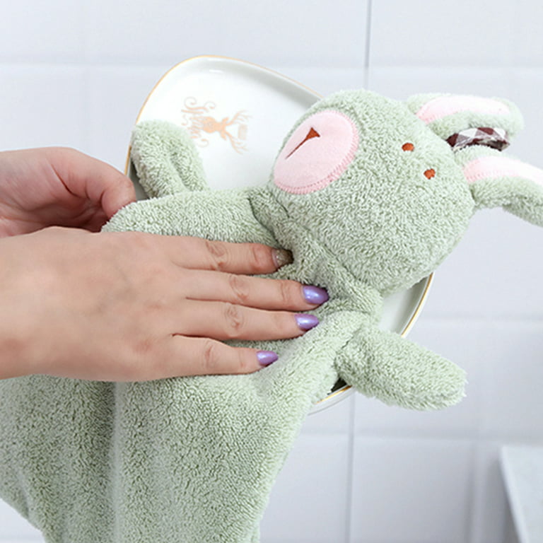 10 pcs Cute Animal Hand Towel Set Cartoon Hanging Baby Face Kids Washcloth