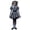 Black, variant on Coerni Girls Scary Rag Doll Dress Puff Sleeve Broken Patchwork Plaid Dress Kids Halloween Role Play Wear School Events Festive Stage