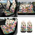 thumbnail image 2 of Jeiento Dragonfly Car Seat Covers Full Set of 14 Elastic Car Trash Bin Steering Wheel Cover Seat Belt Cover Coasters Car Armrest Cover Gear Shift Cover Floral Rearview Mirror Accessories, 2 of 7