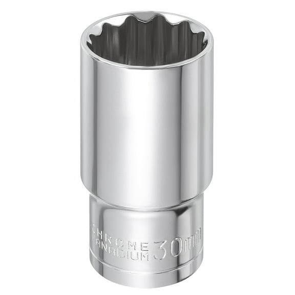 Uxcell 12 Points Socket 1/2" Drive 30mm Metric Deep Impact Socket