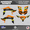 Orange, variant on Kalair GFX Graphics Kit for Yamaha ATV YFZ 450 (2009-2013) Warrior Series
