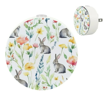 

YZUOUZY Bedside Lamps Bedside Lamp Bedside Lamps Set of 2 Flowers Grey Rabbit