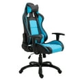 thumbnail image 2 of Topcobe Home Office PU Cuir Réglable Chaise de Bureau Pivotante, Bleu, 2 of 12