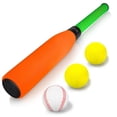 thumbnail image 2 of Bate de béisbol de espuma para niños CeleMoon de 56 cm con 3 bolas, color naranja, 2 of 6