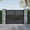 Horizontal Slat, variant on Mondaria Aluminum Double Fence Gate 6FT x 6FT, Outdoor Privacy Metal Driveway Gate with Lockable Handle and Powder-Coated Finish, Horizontal Slat (Without Post)
