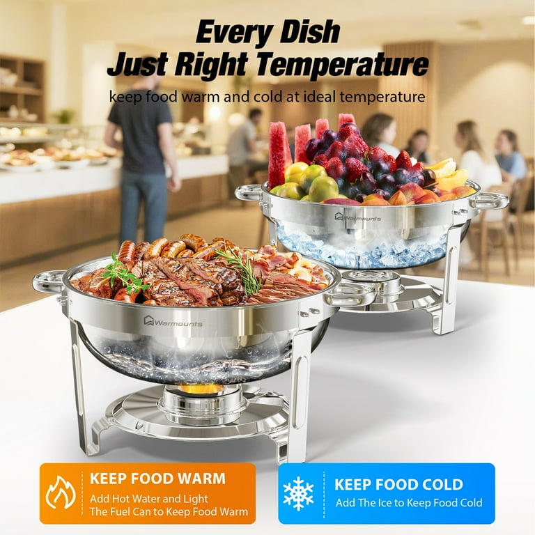 Free Shipping! Warmounts Stainless Steel Chafing Dish Buffet Set