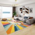 thumbnail image 1 of Unicorn Rugs for Girls Bedroom - 5x8 Rug - Unicorn Rug - Girls Cute Cartoon Animal Area Rug - Kids Multicolor Rugs - Fantasy Animal Carpet, 1 of 7