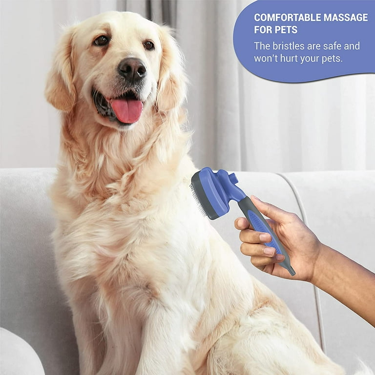 SCRUBIT-PETS Self Cleaning Slicker Brush – Cat & Dog Grooming