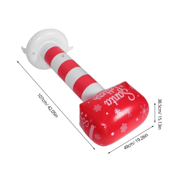 PTOOTP Inflatable Santa Claus Mailbox Outdoor Christmas Yard Decoration Holiday Nylon Inflatable Decor
