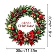 thumbnail image 3 of Classic Wreath Christmas Wreath Window Clings, Static PVC Holiday Decals for Glass Doors, Windows, Storefronts, Mirrors, and Seasonal Party, 3 of 6