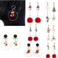 thumbnail image 3 of Pendiente de cadena asimétrica Prettyia de Navidad Monigote de nieve, 3 of 10