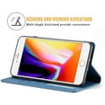 thumbnail image 4 of Case for iPhone SE(5G) 2022 iPhone 7 iPhone 8 iPhone SE 2020, Premium PU Leather Flip Folio Protective Case TPU Bumper with Kickstand Card Slot Holder Hidden Magnetic Closure Cover - Blue, 4 of 7