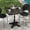 Black, variant on 31.5" Square Marble‑Look Sintered Stone Patio Table Heavy‑Duty Iron Pedestal Base Outdoor Bistro Table for Garden Patio Cafe Bar Backyard Home Commercial Use Black