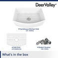 thumbnail image 5 of Fireclay 30 in. Single Bowl Farmhouse Apron Curved Kitchen Sink with Sink Grid and Basket Strainer, 5 of 15