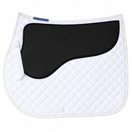 Horse English Quilted All-Purpose Gel Shock Absorbing Saddle Pad White 72TS22WH