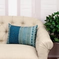 thumbnail image 2 of Parkland Collection Petunia 14x20" Fabric Throw Pillow in Green/Teal, 2 of 6